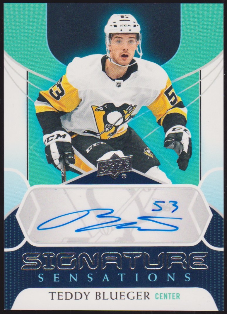 (image for) 2020-21 Upper Deck Signature Sensations #SSTB Teddy Blueger AUTO